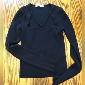 Zara ribbed long sleeve top size medium